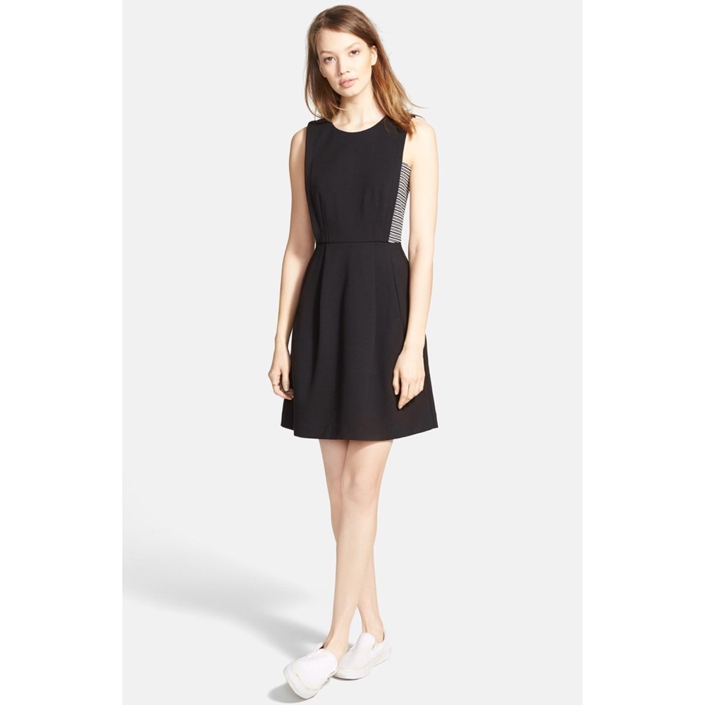 Madewell Abroad Dress Stripe Inset Fit and Flare